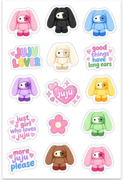 JUJU LOVER sticker sheet